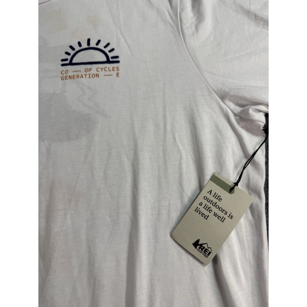 REI Co‑op Unisex T‑Shirt – Size L – White – Outdoor / Biking – NWT - Picture 3 of 7